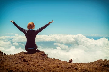 girl in hilltop