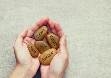 stone in hands