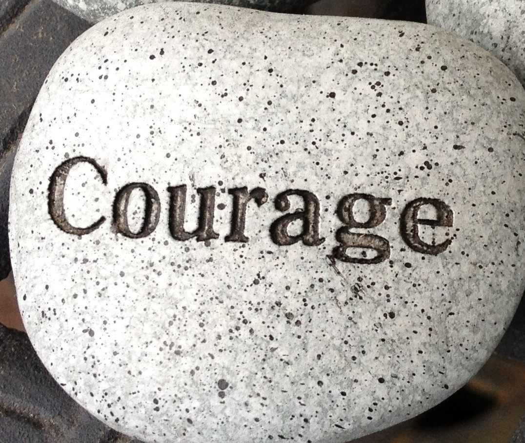 courage carve in stone