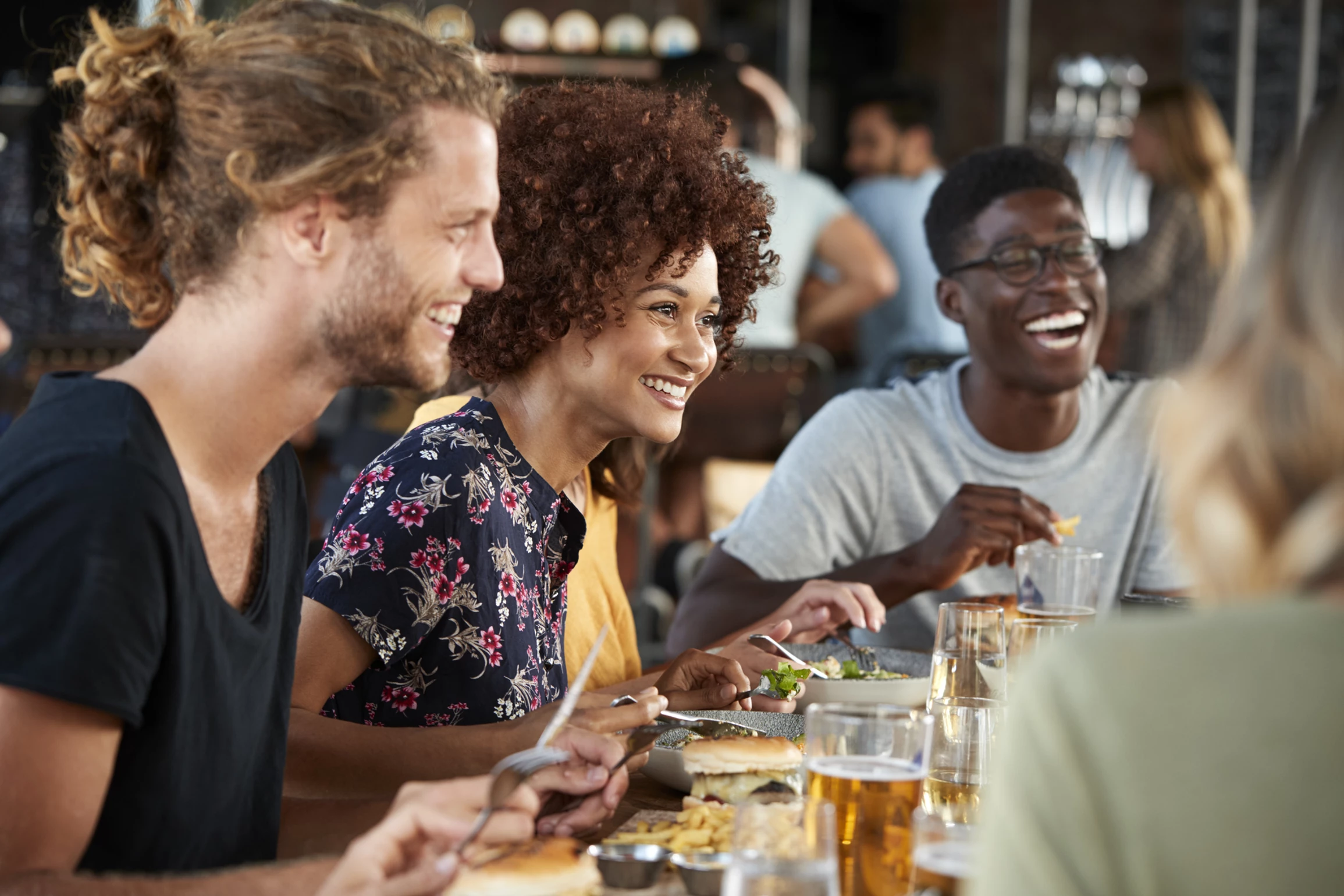 people dining together