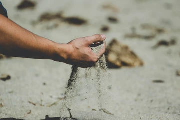 sand in hands